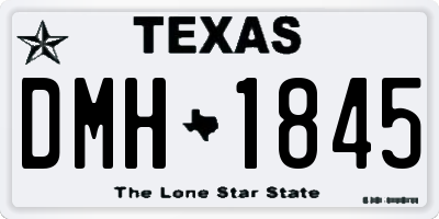 TX license plate DMH1845