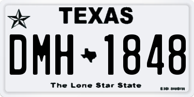 TX license plate DMH1848