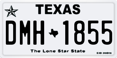 TX license plate DMH1855