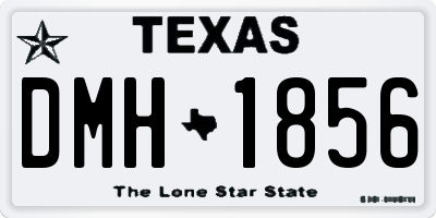 TX license plate DMH1856