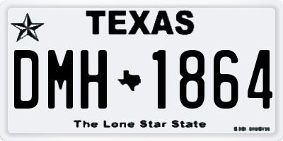 TX license plate DMH1864
