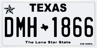 TX license plate DMH1866