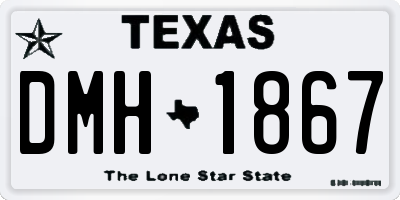 TX license plate DMH1867