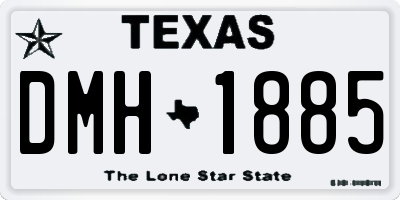 TX license plate DMH1885