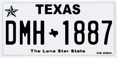 TX license plate DMH1887