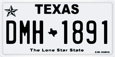 TX license plate DMH1891