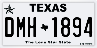 TX license plate DMH1894