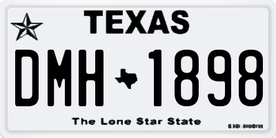 TX license plate DMH1898