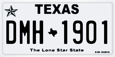 TX license plate DMH1901