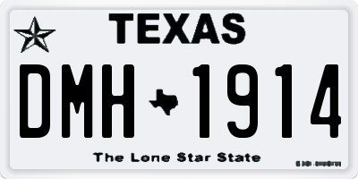 TX license plate DMH1914