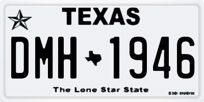 TX license plate DMH1946