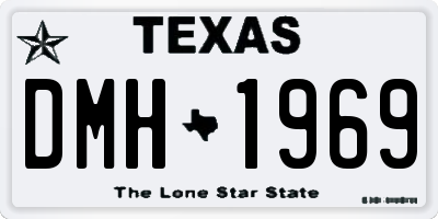 TX license plate DMH1969