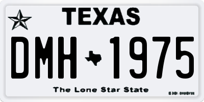 TX license plate DMH1975