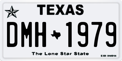 TX license plate DMH1979