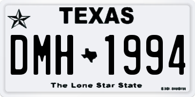 TX license plate DMH1994