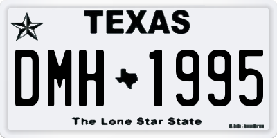 TX license plate DMH1995