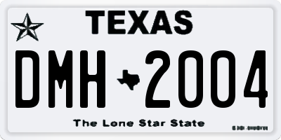 TX license plate DMH2004