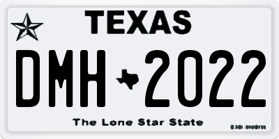 TX license plate DMH2022