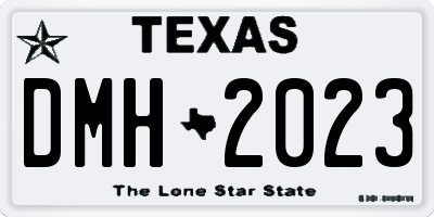 TX license plate DMH2023