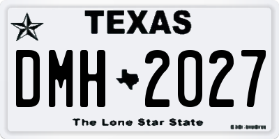 TX license plate DMH2027
