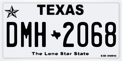 TX license plate DMH2068