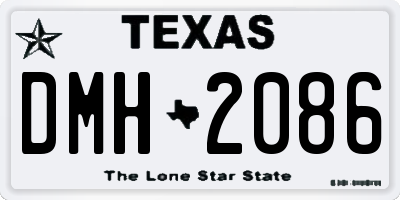 TX license plate DMH2086