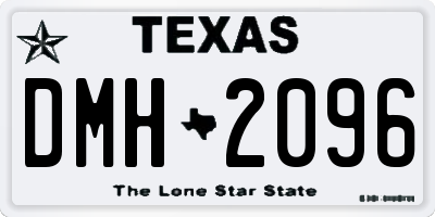 TX license plate DMH2096