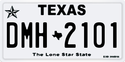 TX license plate DMH2101