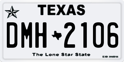 TX license plate DMH2106