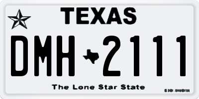 TX license plate DMH2111