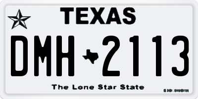 TX license plate DMH2113