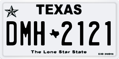 TX license plate DMH2121