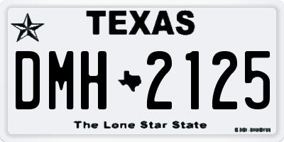 TX license plate DMH2125