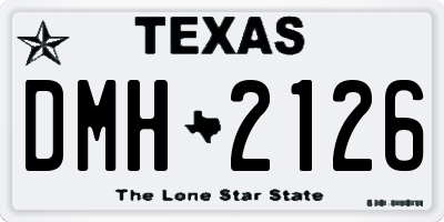 TX license plate DMH2126
