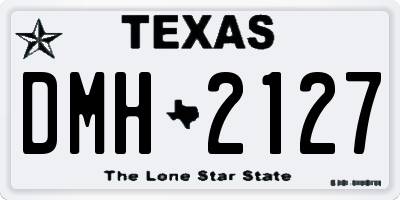 TX license plate DMH2127