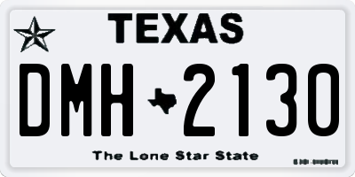 TX license plate DMH2130