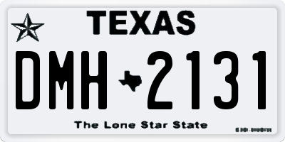 TX license plate DMH2131