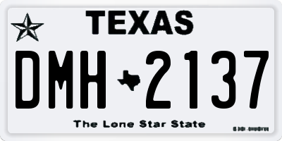 TX license plate DMH2137