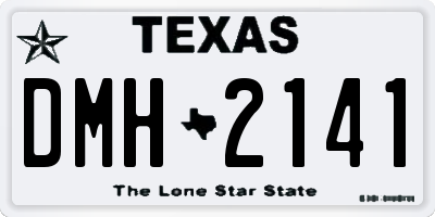 TX license plate DMH2141