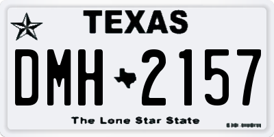 TX license plate DMH2157