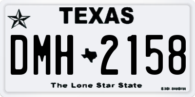 TX license plate DMH2158