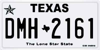 TX license plate DMH2161