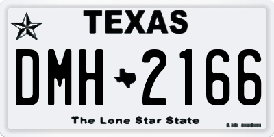 TX license plate DMH2166