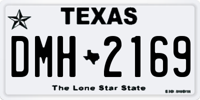 TX license plate DMH2169