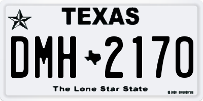 TX license plate DMH2170