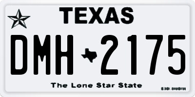 TX license plate DMH2175