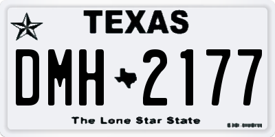 TX license plate DMH2177