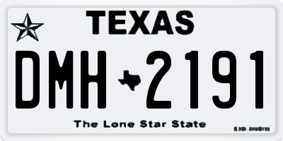 TX license plate DMH2191