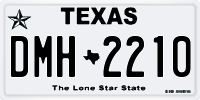 TX license plate DMH2210