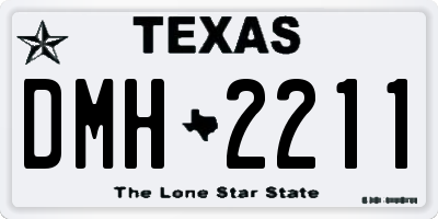 TX license plate DMH2211